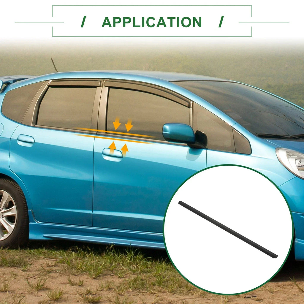 2 x Front Left & Right Weatherstrip Window Seals for Honda Fit (2009-2014)