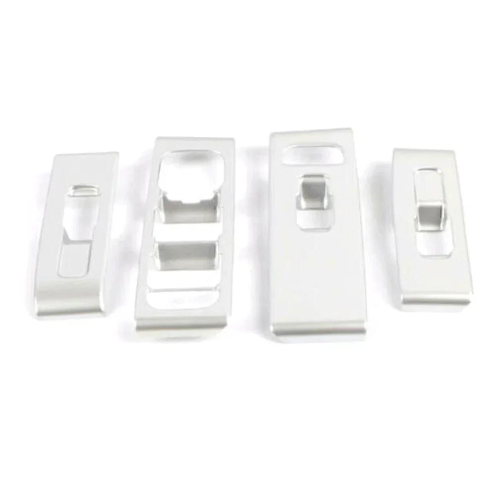 4 x Matte Silver ABS Window Switch Lock Cover Trim for Volvo XC40 (2018-2021)