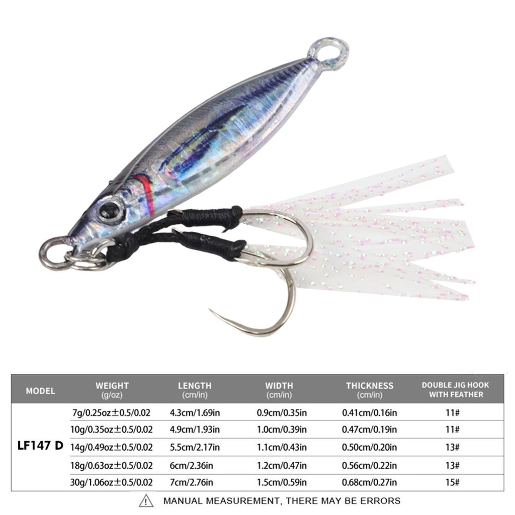 Fast Sinking Metal Spoon Jig Lure for Freshwater & Saltwater Fishing