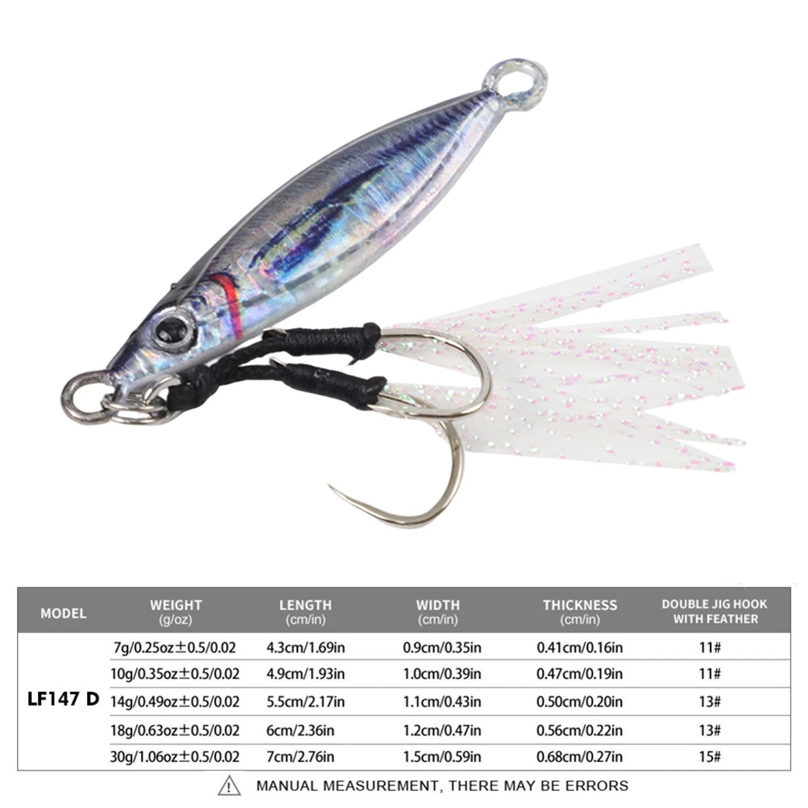 Fast Sinking Metal Spoon Jig Lure for Freshwater & Saltwater Fishing