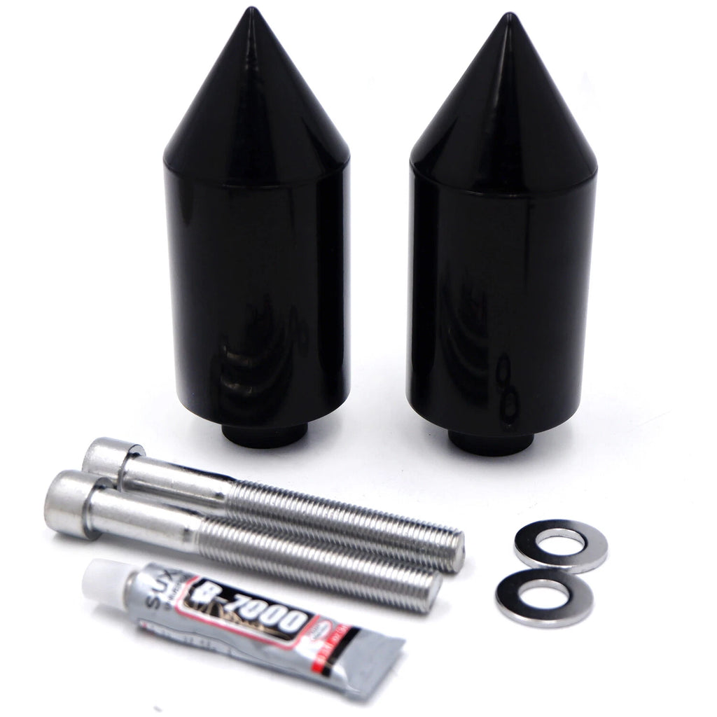 Black Spike Frame Slider Crash Protector for Yamaha FZ6/FZS600 (2004–2012)