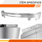 Front Bumper for GMC Sierra 1500 2500/3500 HD (2007–2013) w/ Fog Lamp Holes & Tow Pkg
