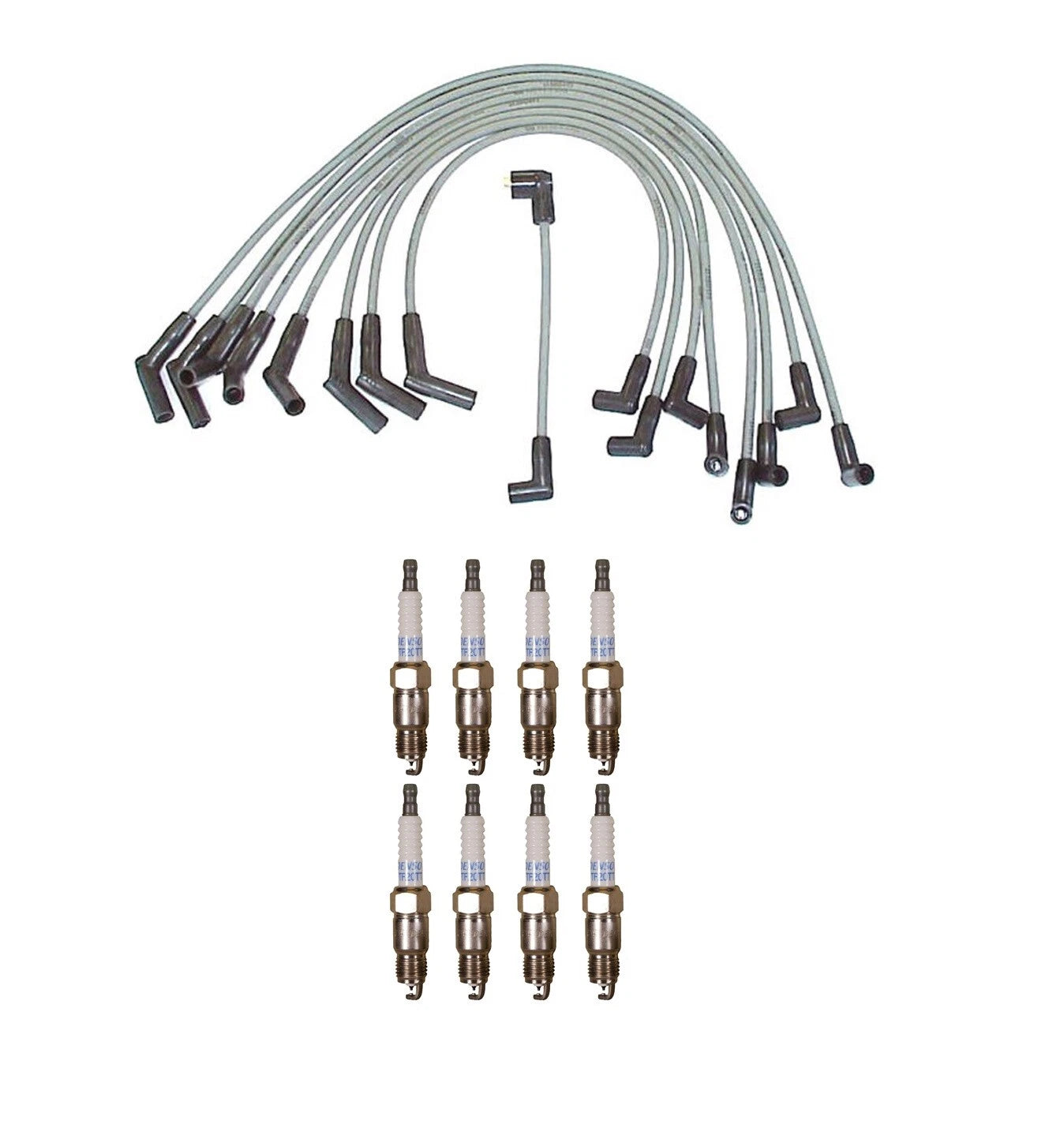Denso 8mm Wire Set & 8 Platinum TT Spark Plug Kit for 7.5L V8 Carb