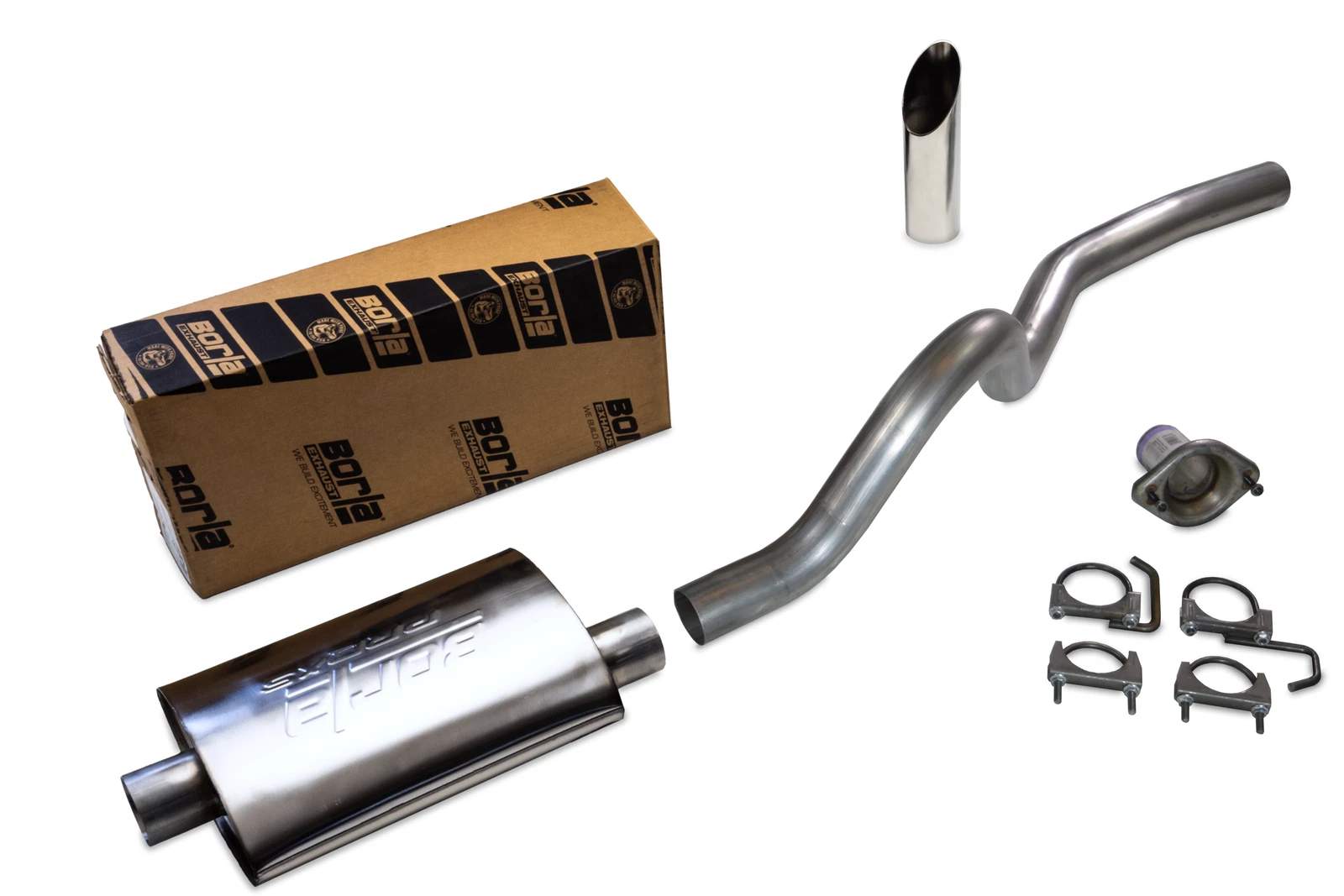 2.5" Aluminized Exhaust Kit for Jeep Wrangler TJ (1997–2000) - Borla Tip