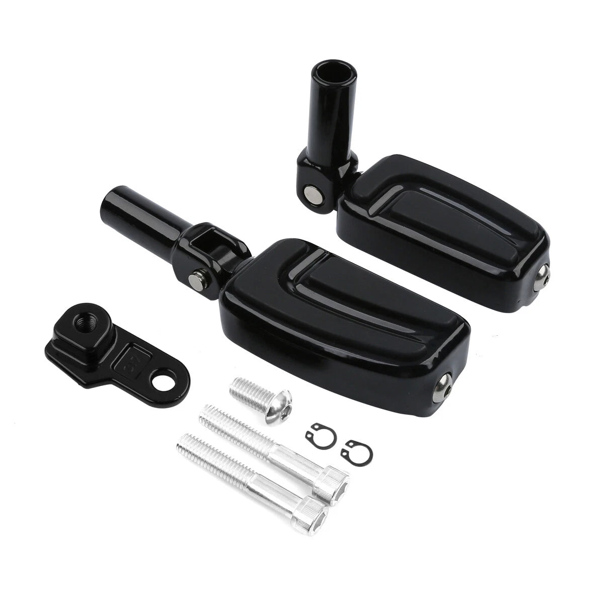 Rear Passenger Footpegs for Harley Softail Slim FLSS (2012–2017) Black