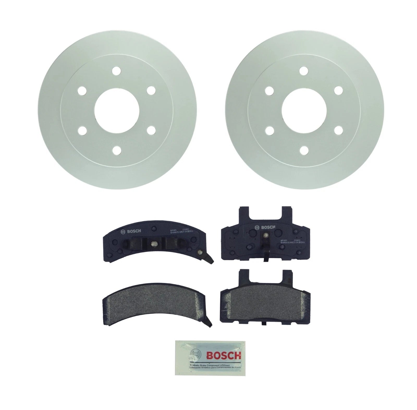 Set of 2 Bosch Front Vented Rotors & Disc Brake Pads for GM 4WD RWD