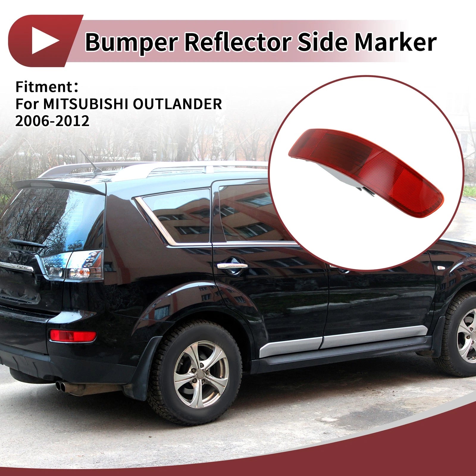 Rear Right Bumper Reflector No. 8355A004 for Mitsubishi Outlander (2014–2021)