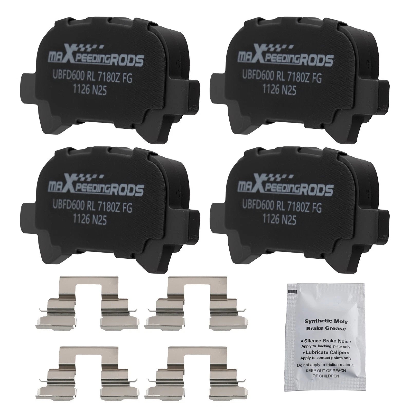 Set of 4 Rear Ceramic Brake Pads for Toyota Avalon/Solara (2000–2008) D828