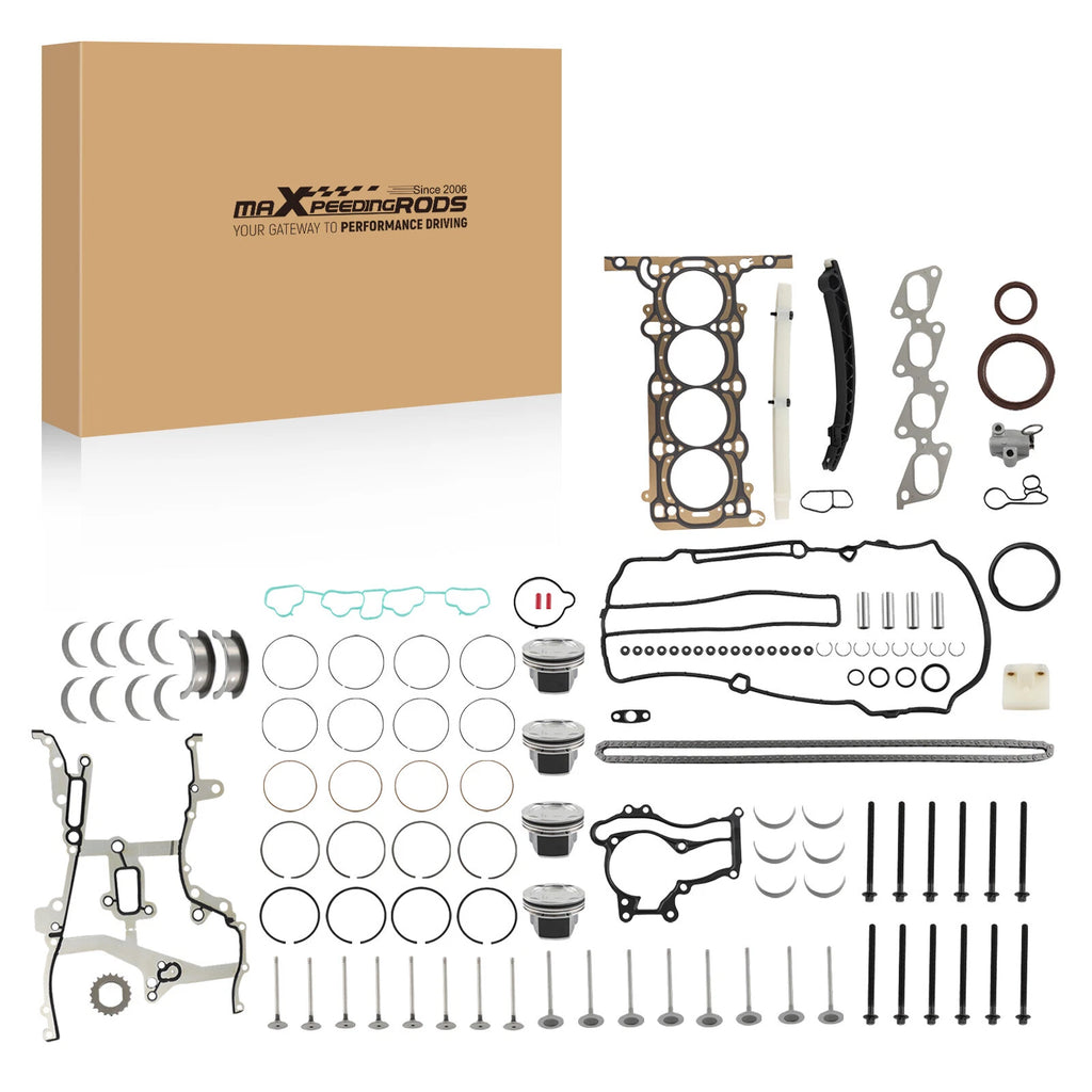 Engine Rebuild Kit with Gasket, Piston, Bearing, Timing Chain for Buick Chevrolet 1.4L
