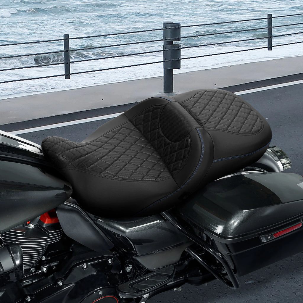 Heated Rider Driver & Passenger Seat for Harley Touring Street Glide (2009–2024)