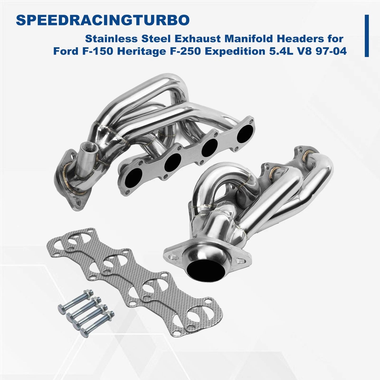 Exhaust Manifold Headers for Ford F-150 F-250 Expedition 5.4L V8 (1997–2004)