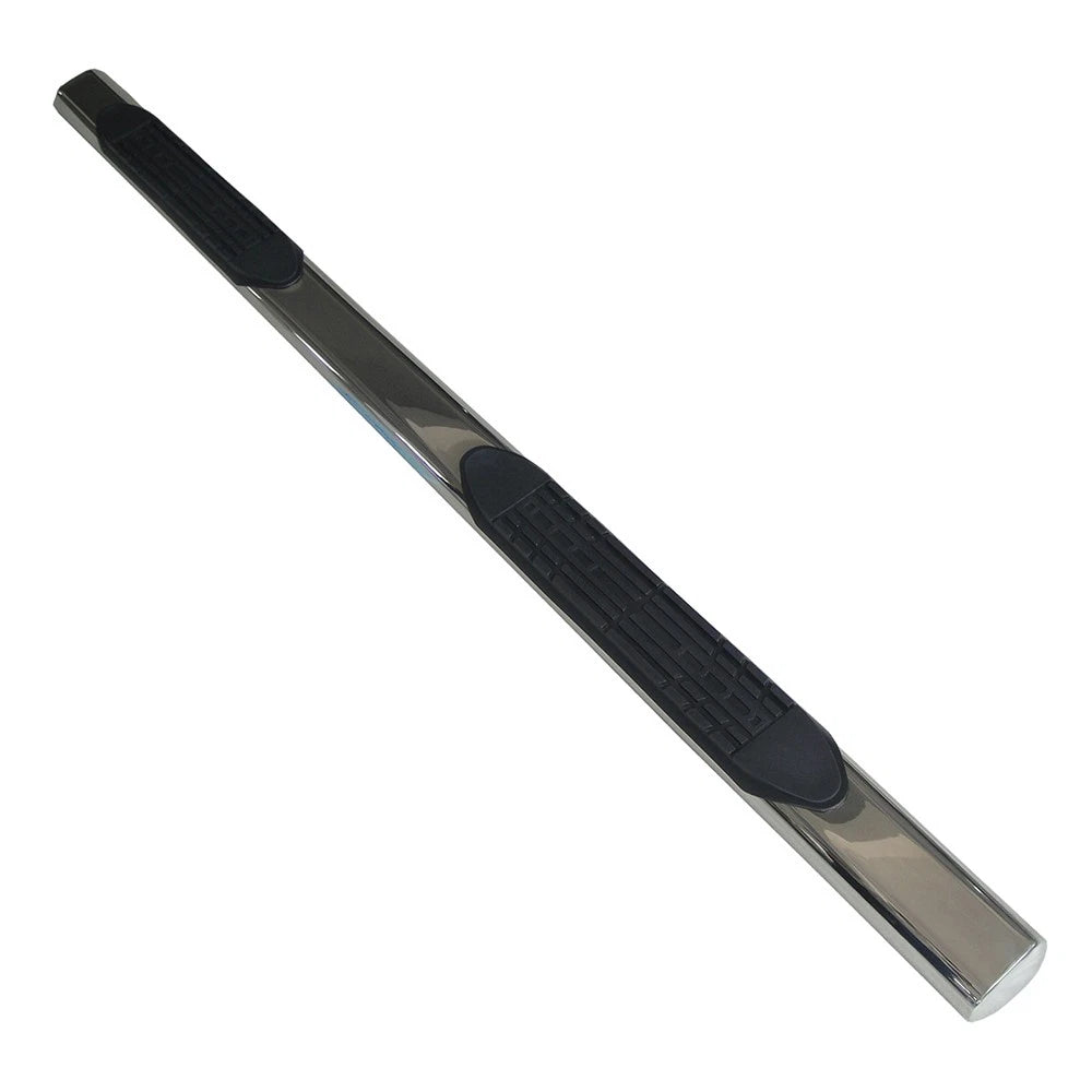 Step Nerf Bar 4in Oval Straight with 2 Pads for 2007-2019 Silverado Sierra Ext Cab