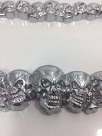 License Plate Frame Holder for Harley Davidson Chrome Skull Metal (Universal)