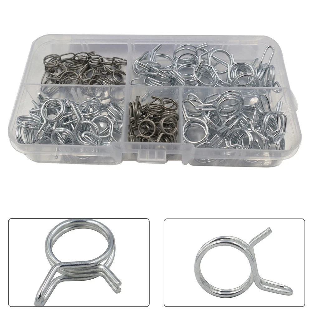 Fuel Hose Connection Clamps for Various Vehicles (Pack of 100)