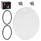 White Front Number Plate w/ Clips Bands for Honda Z50R (1979–1987)