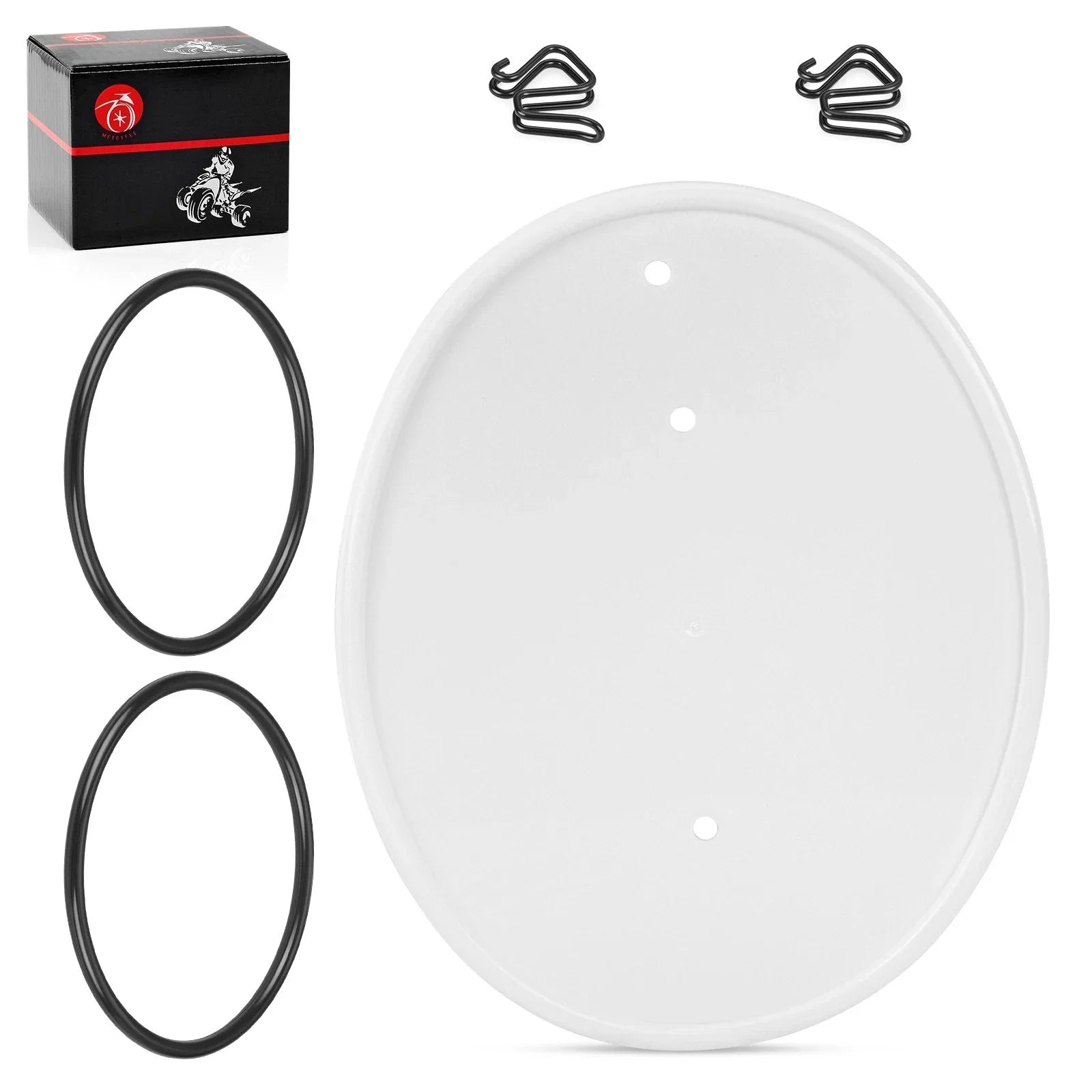 White Front Number Plate w/ Clips Bands for Honda Z50R (1979–1987)