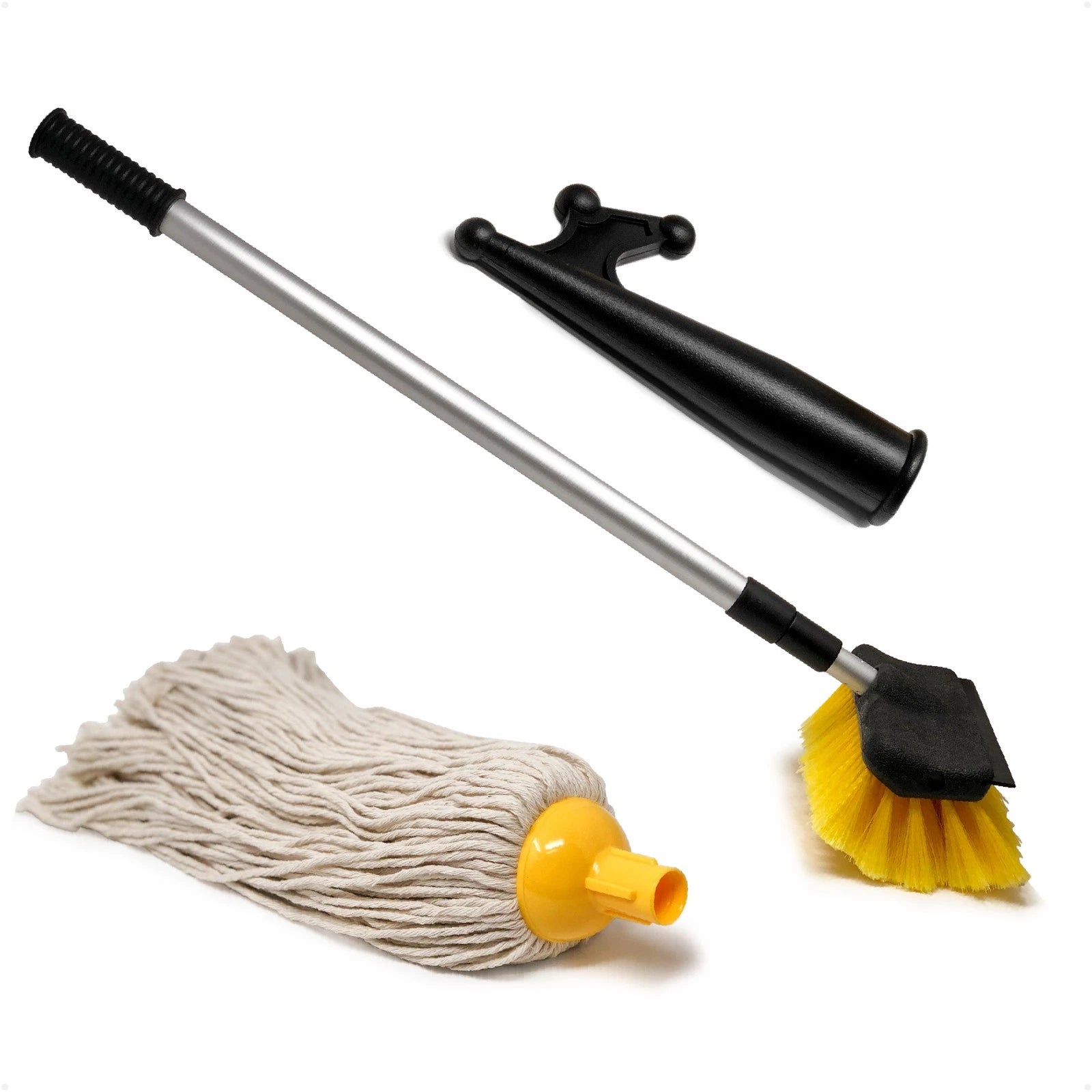Deluxe Soft Brush Mop for Boat Deck Cleaning with Telescoping Shaft