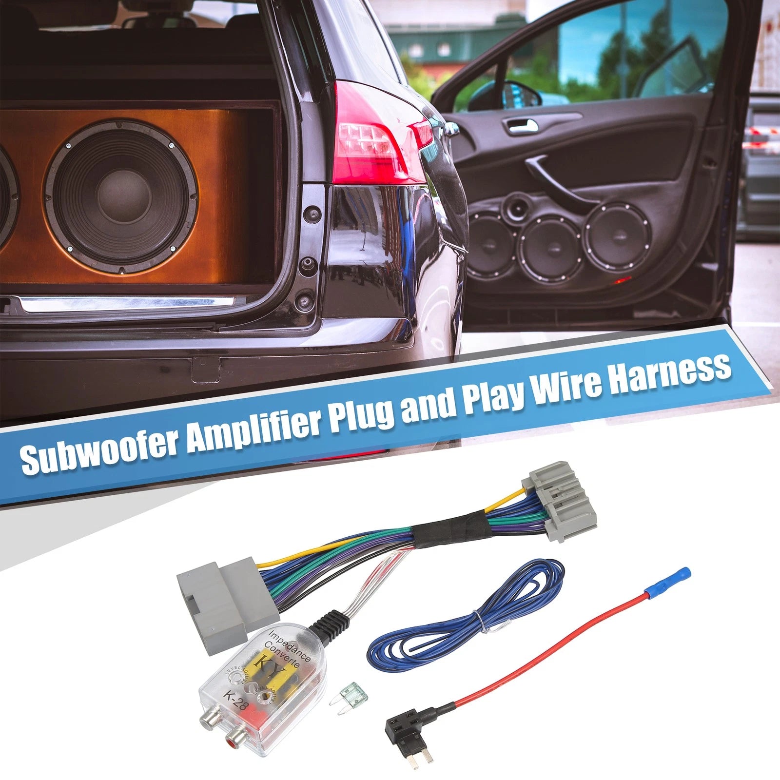 70-6522 Radio Amp Subwoofer Amplifier Plug Play Wire Harness for Mitsubishi