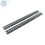 Set of 2 Black Steel E-Track Tie Down Rails for ATV Truck 