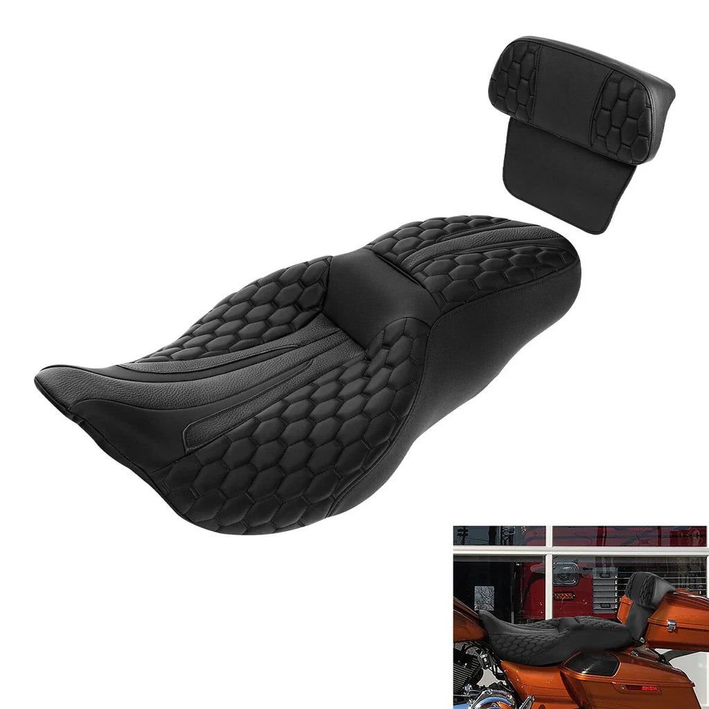Black Seat Backrest for Harley Street Glide (2014 - 2023)