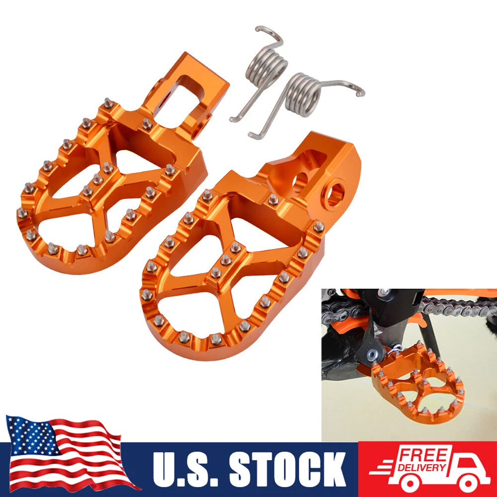 CNC Wide Foot Pegs for KTM 125 SX 250 300 350 450 SXF XCF XC EXC (2017–2022)