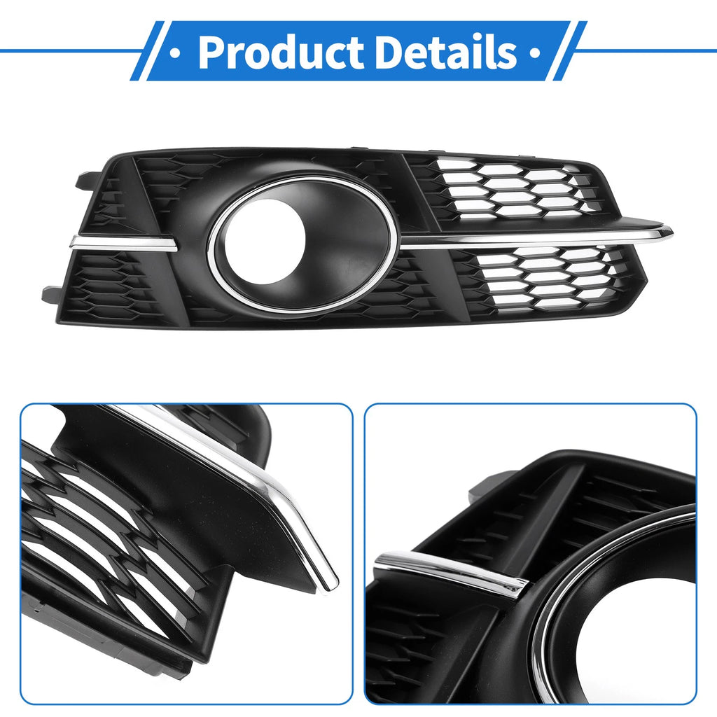 1 Pair Fog Light Grills for Audi A6 C7 A6L (2012–2018) No. 4G0807681AG/4G0807682AG