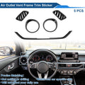 Set of 5 Air Condition Outlet Vent Trim Covers for Kia Forte K3 (2019–2024) Black