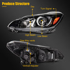 Left Side Headlight Assembly with Projector for Chevy Spark (2019–2022)