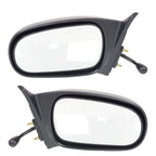 Set of 2 Manual Remote Mirrors for Honda Civic Sedan (1996–2000) Textured Black