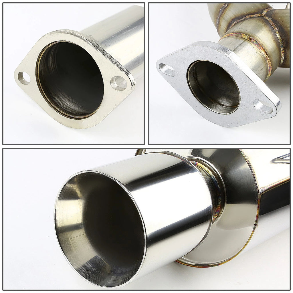 Dual 4" Rolled Muffler Tip Racing Catback Exhaust for Nissan Altima (2007–2012)