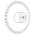 30 Teeth 50 Chain Sprocket AH126008 for John Deere T550 T560 T660 (2010–2019)