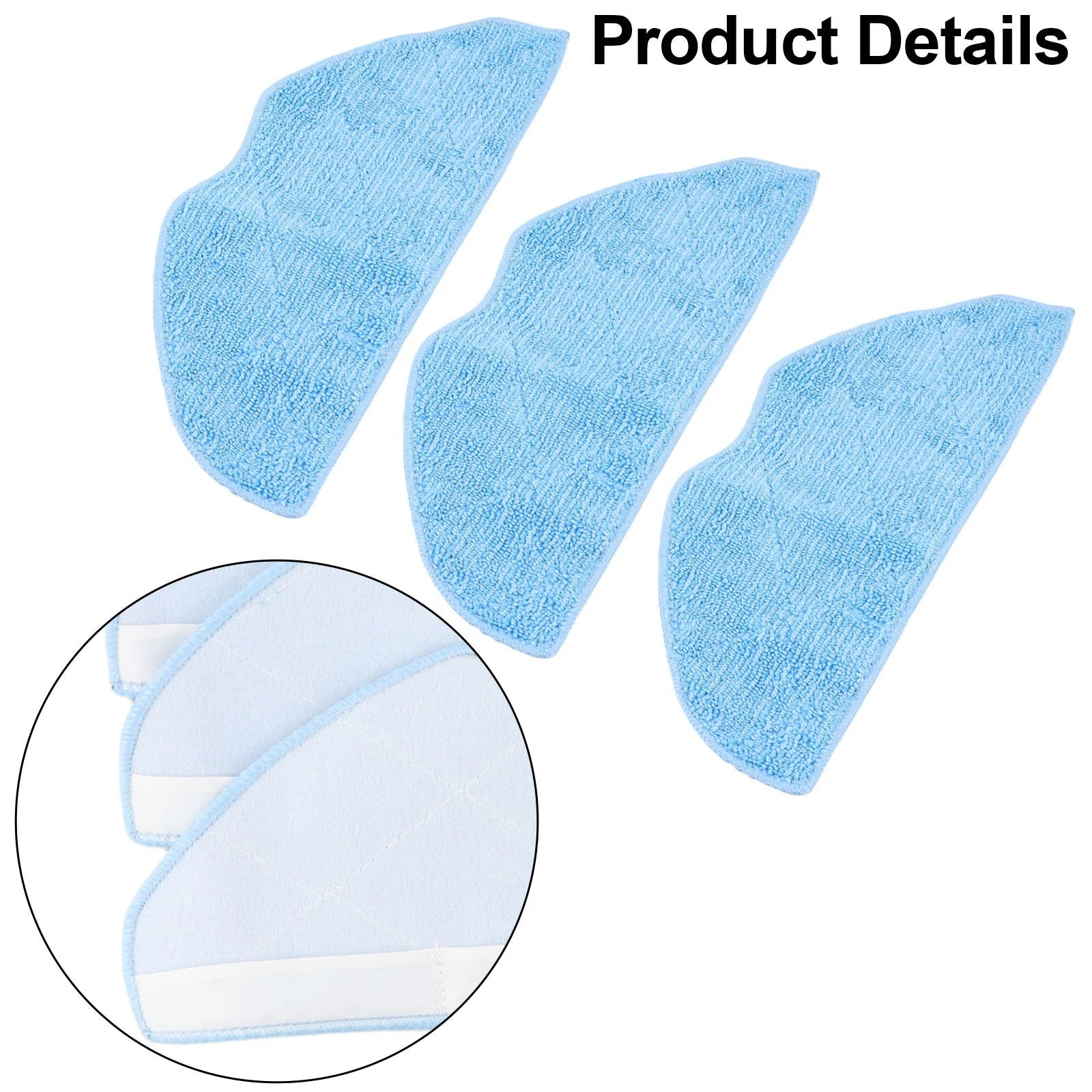6 Pack Mop Cloth Set for Tefal XPlorer Series 70 (RG8477WH/140 RG9177WH)