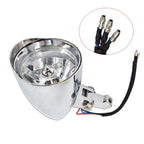 Chrome Visor Headlight Lamp for Bobber Chopper Dyna (12V)
