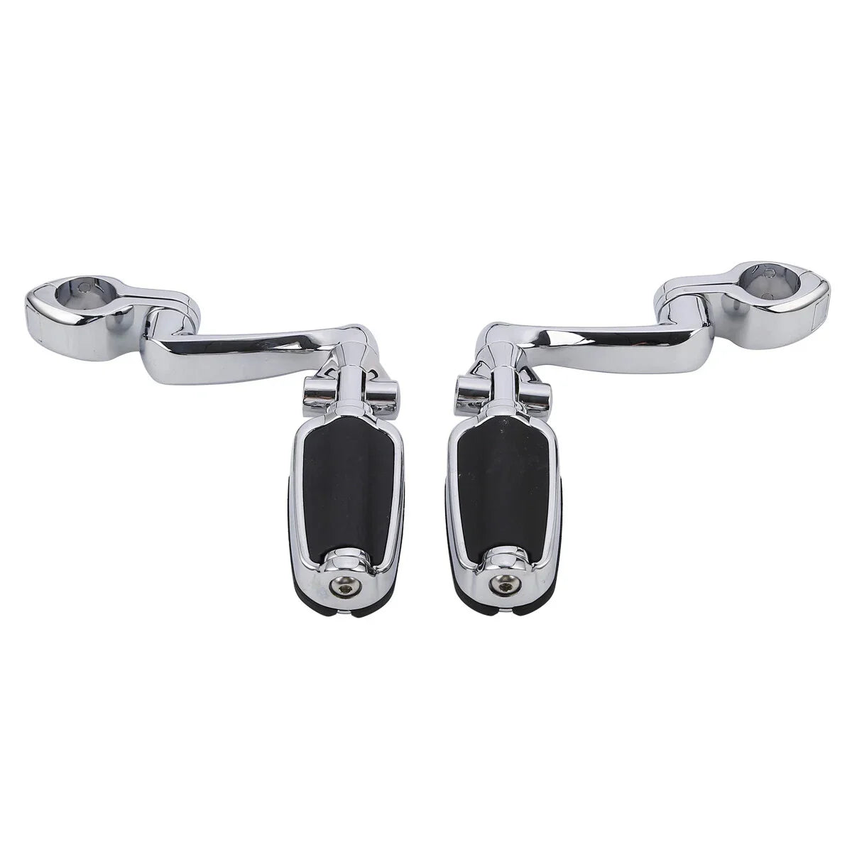 Chrome 1.25" Highway Bar Footpegs for Harley Softail Sportster