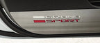 Door Guards Front with Brushed Stainless and Vinyl Logo for 2014-2019 Corvette