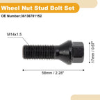Set of 5 M14x1.5 Wheel Lug Studs for BMW 745i/745Li (2002–2005)