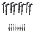 Set of 8 Ignition Coils & NGK Platinum Spark Plugs for Dakota 4.7 V8 (2005–2011)