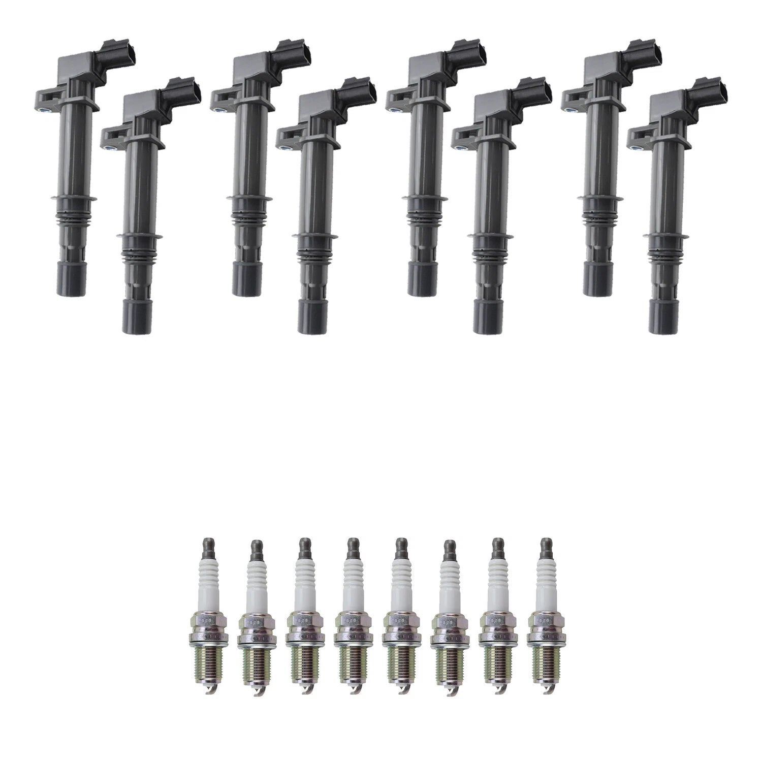 Set of 8 Ignition Coils & NGK Platinum Spark Plugs for Dakota 4.7 V8 (2005–2011)