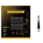 20pcs Swivel Snap Connectors for Carp Feeder Rig (Fishing)