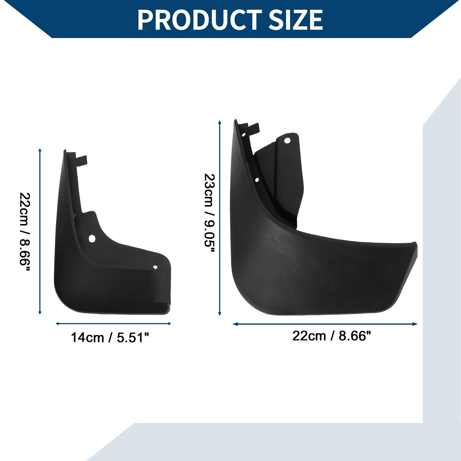 Set of 4 Mud Flaps Splash Guards for Mercedes-Benz Smart (2016–2021)