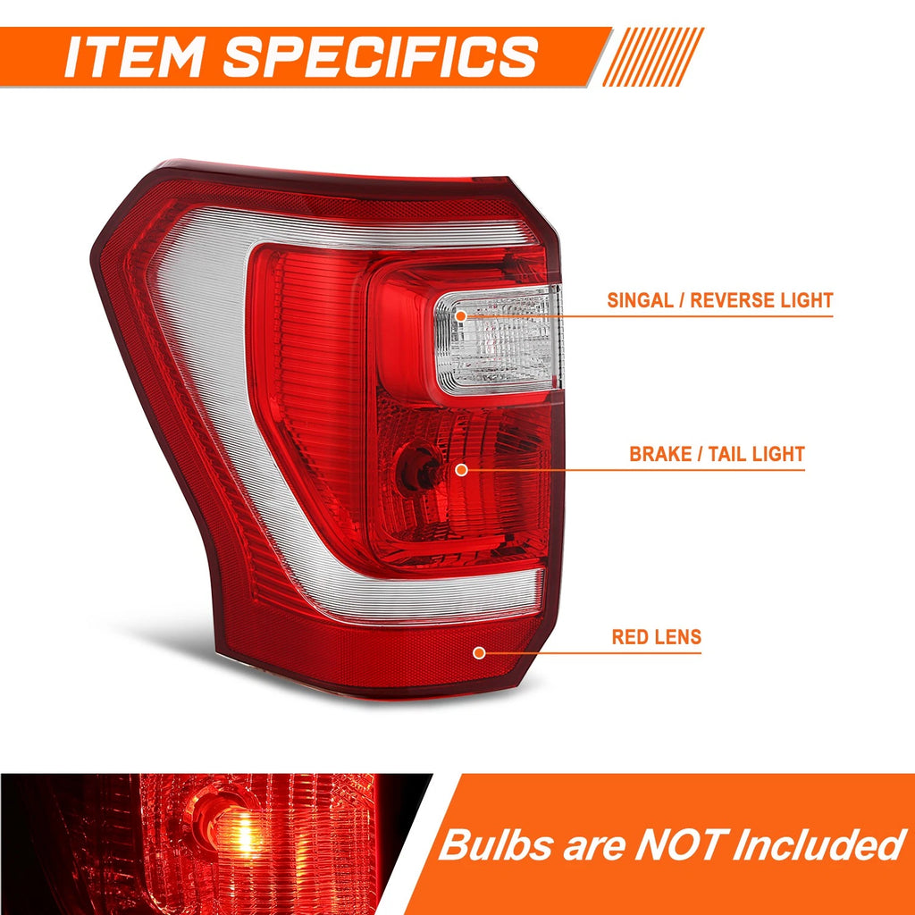 Driver LH Chrome Outer Tail Light Stop Brake Lamp for Ford Expedition (2018–2021)