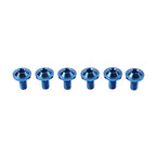 6pcs Blue M6x25mm Torx Head Screws for Bike Motor