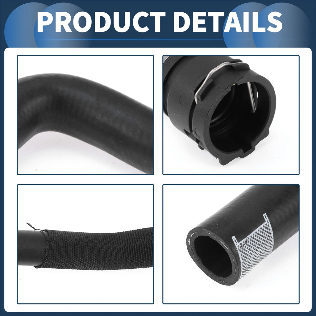 Radiator Hose for Audi Q5 (2009–2012) No. 8R0819371E Black