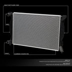 Aluminum Radiator for VW Passat Audi A4 1.8L 2.8L (1997–2004) DPI 2557