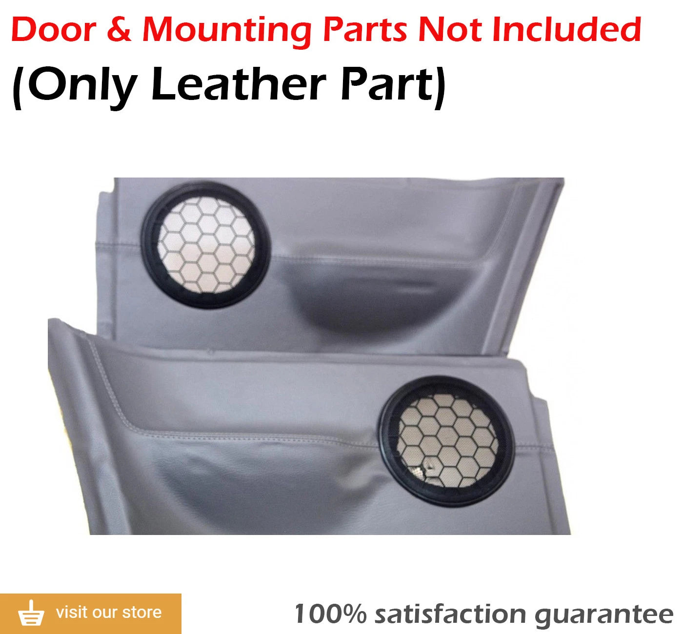 Rear Insert Door Panel for Volkswagen Beetle (1998–2010) Gray Leather Synthetic