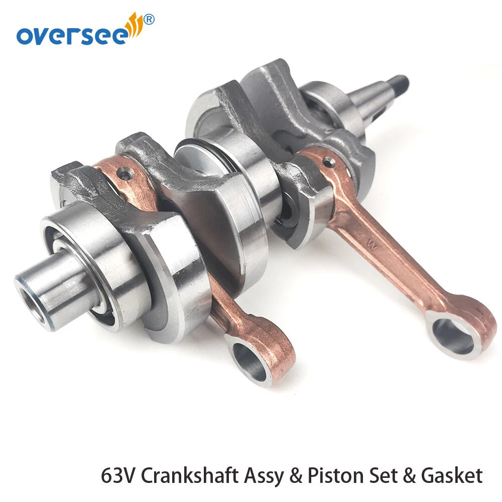 Crankshaft Assy & Piston Set & Gasket for Yamaha 2T 9.9 15HP (1990–1999)