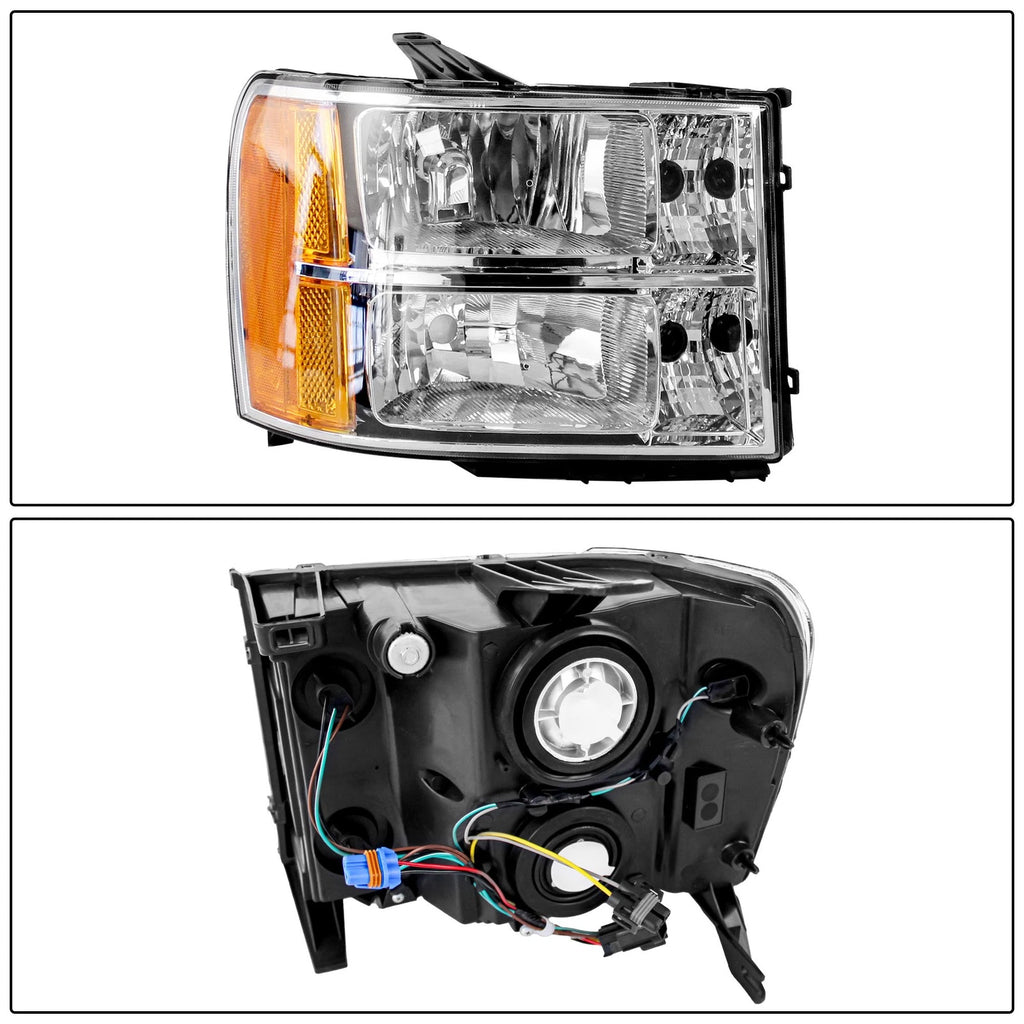 Pair Headlight Assemblies for GMC Sierra 1500 2500HD 3500HD (2007-2013)