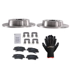 Set of 4 Rear Brake Rotors & Ceramic Pads for Kia Forte/Forte5/Forte Koup (2014–2018)