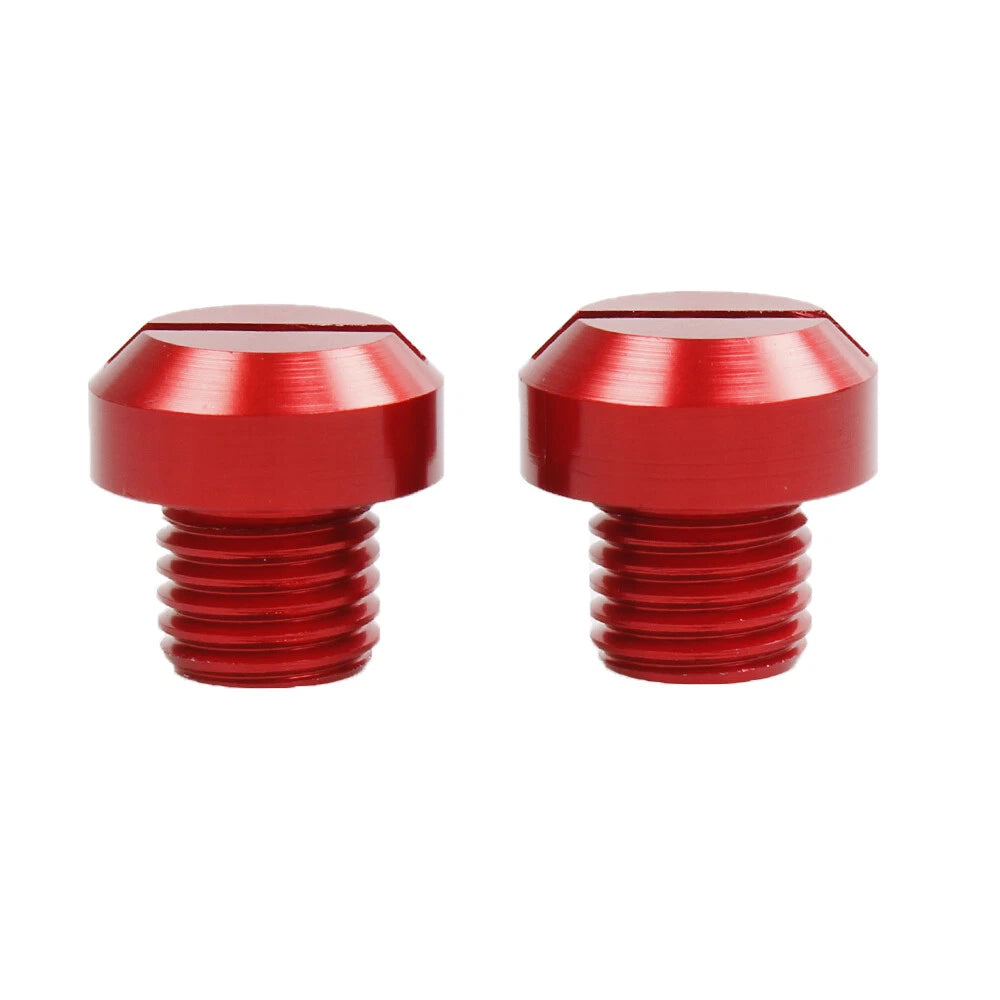 2Pcs M10x1.25 Mirror Hole Plug Screws for Motorcycle