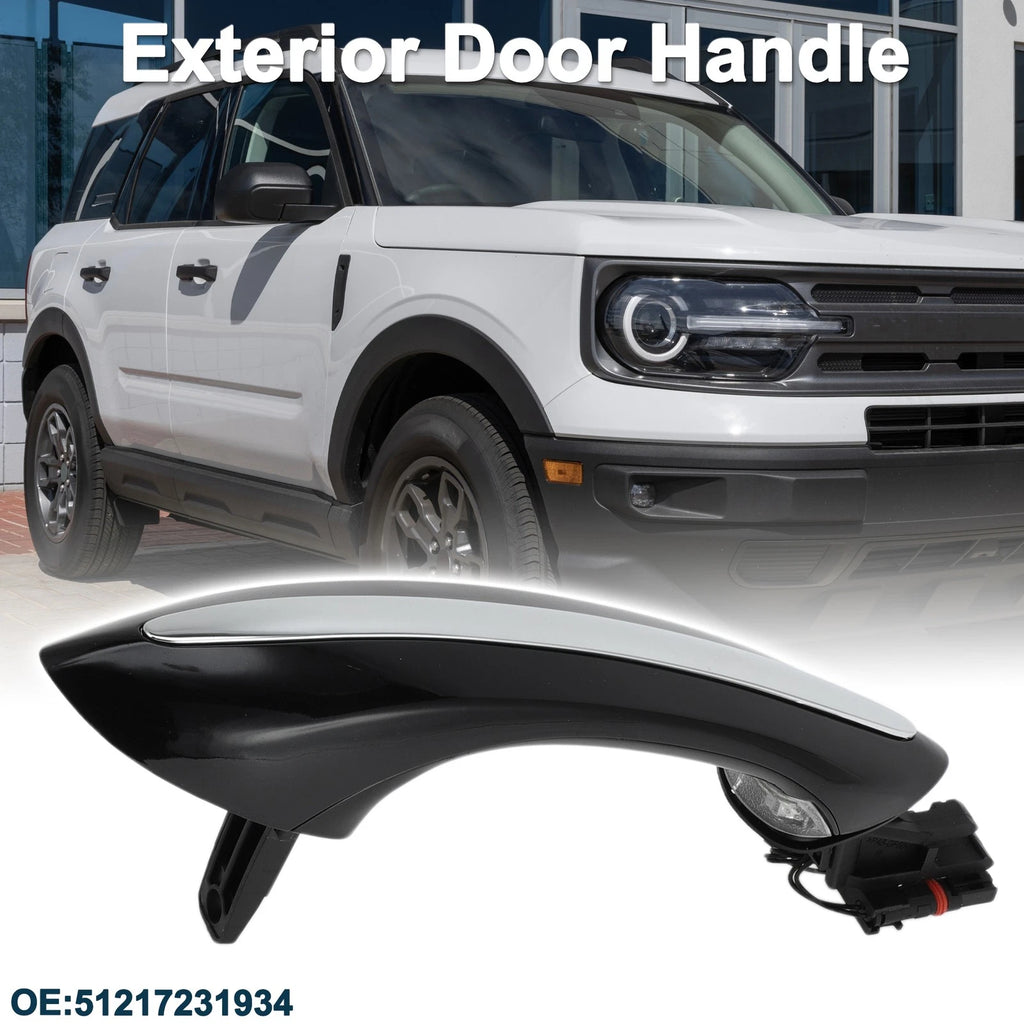 Rear Right Exterior Door Handle for BMW F07 F10 (2009–2017) No. 51217231934 Black Silver Tone